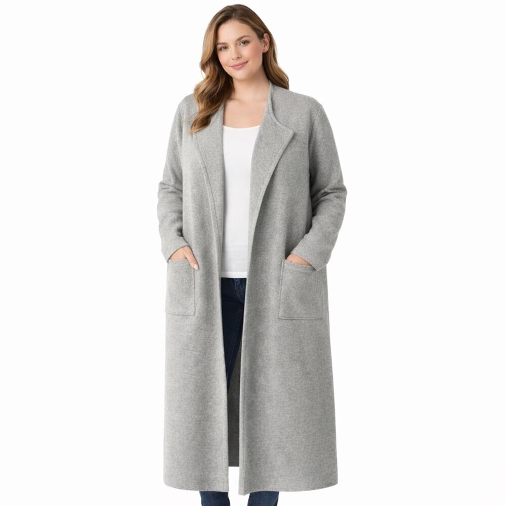 Prinbara Women's Cardigan Sweater Open Front Knit Lightweight Coatigan, 2XL